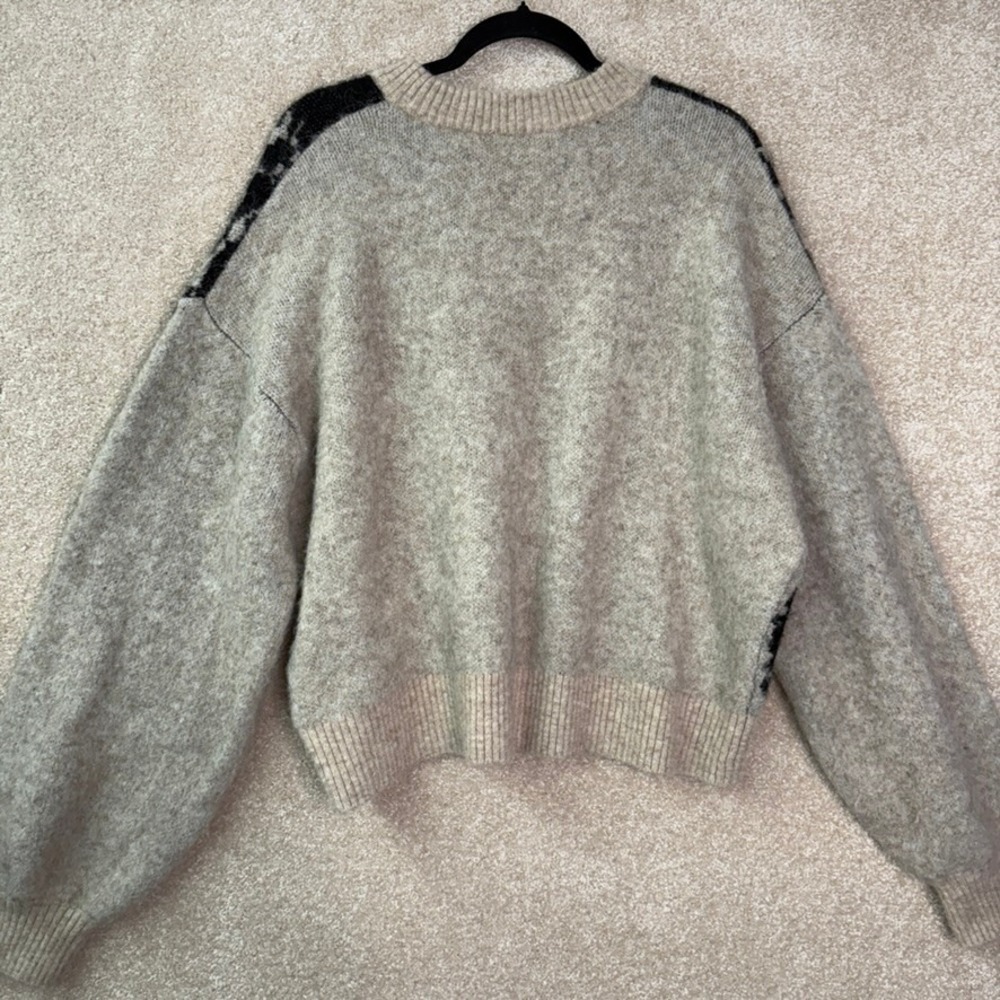 & OTHER STORIES Sweater Women's Large Alpaca Wool Jacquard Knit Pullover - Picture 7 of 11